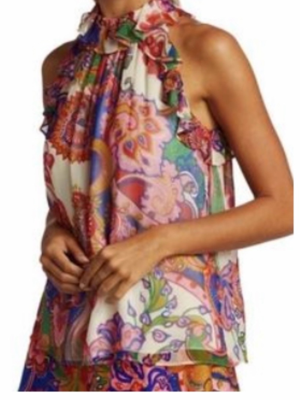 Zimmerman ruffle floral halter top. Size one.